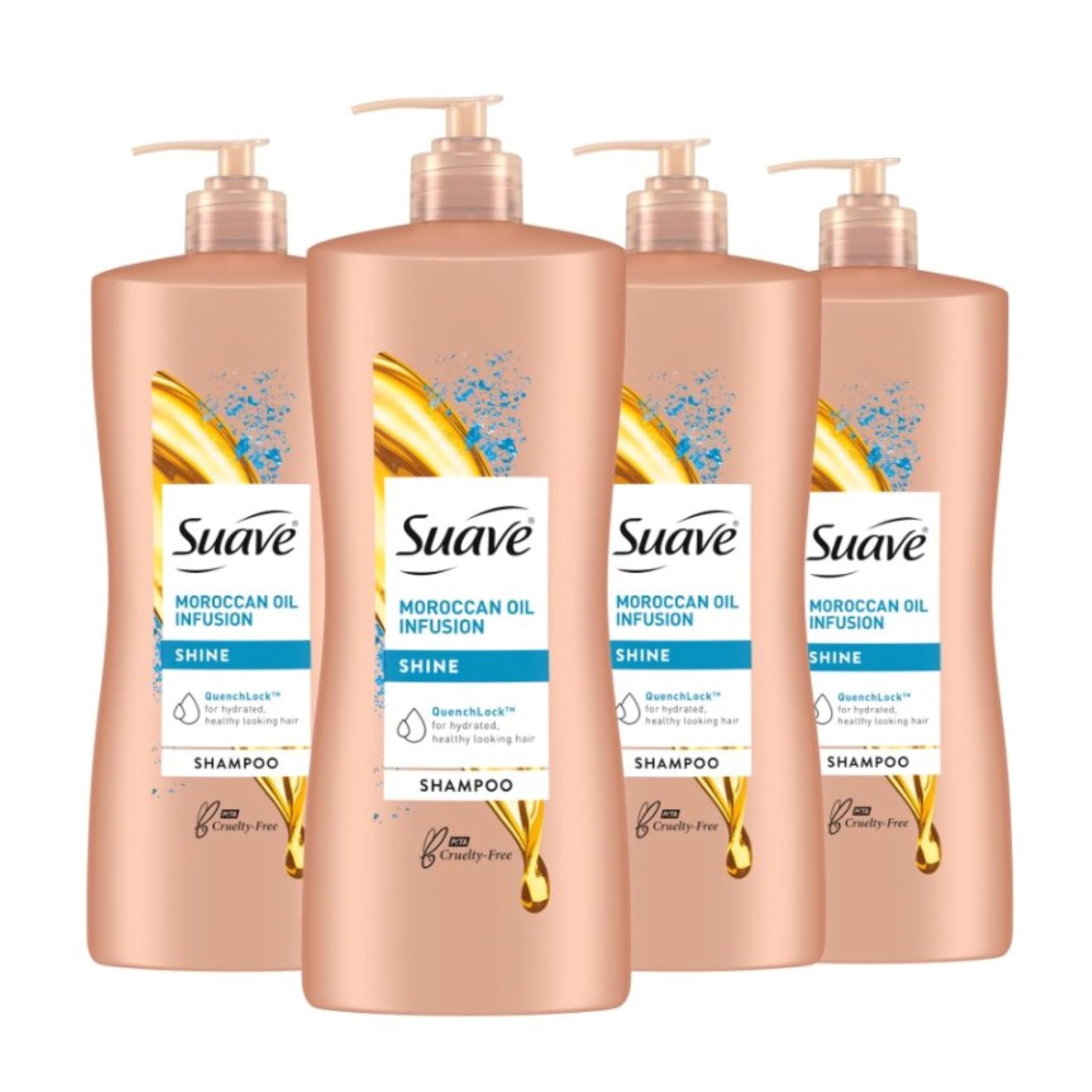 Suave Professionals Shine Shampoo, Moroccan Infusion 28 oz, Pack of 4